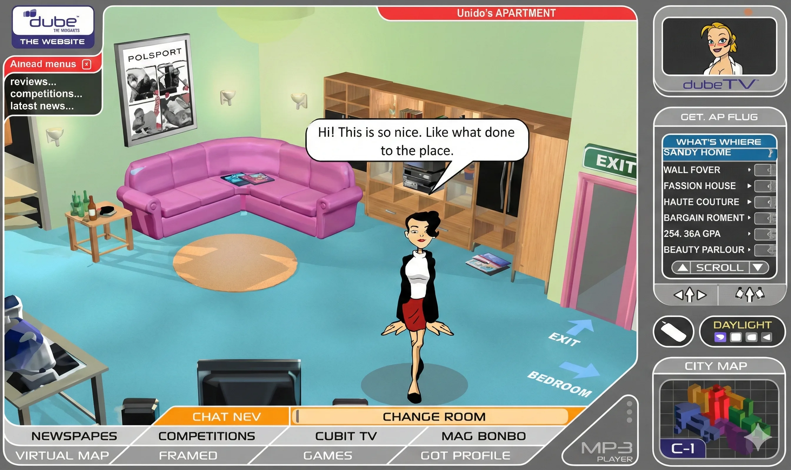 Dubit's original virtual world, circa 2002